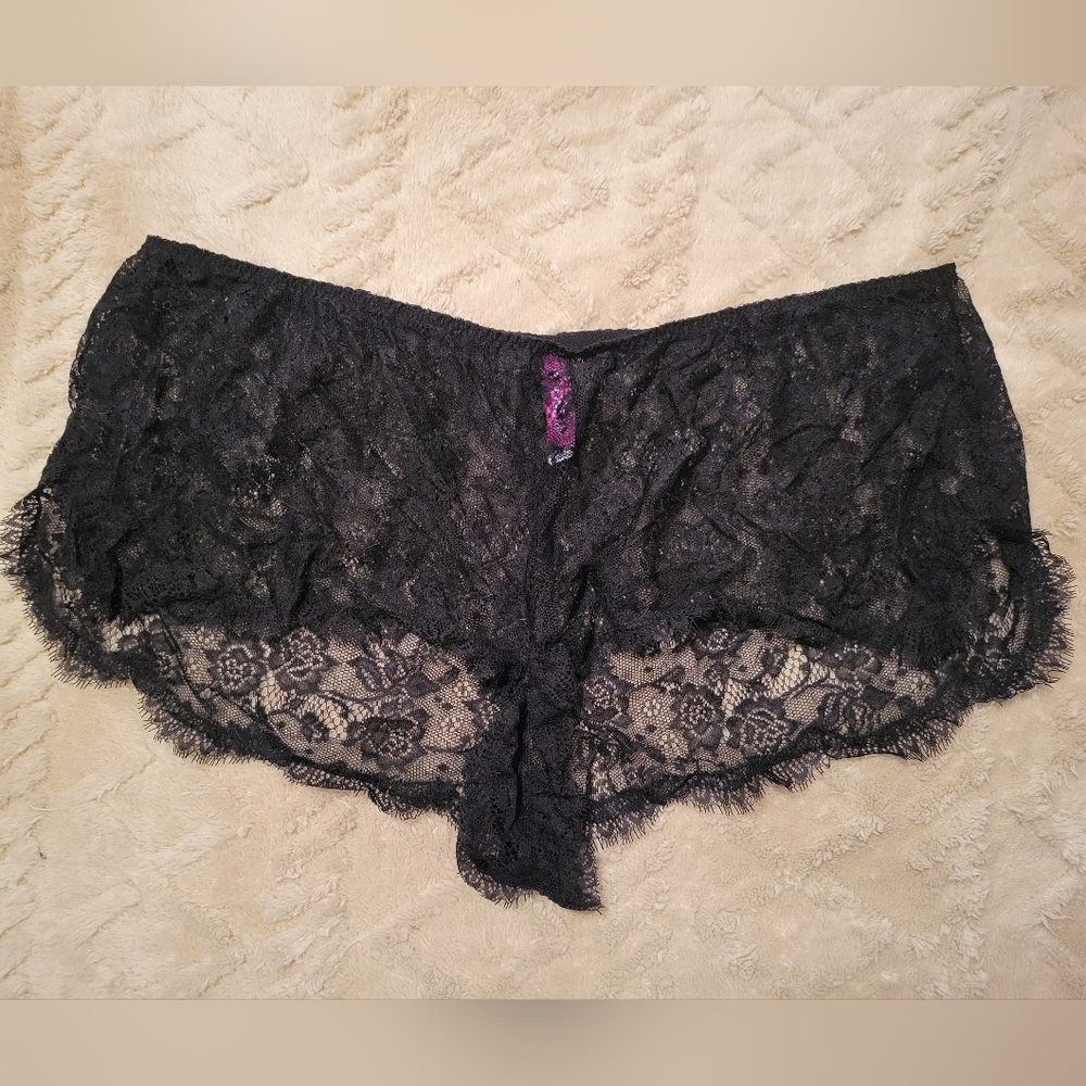 Adore Me Black Lace Shorts